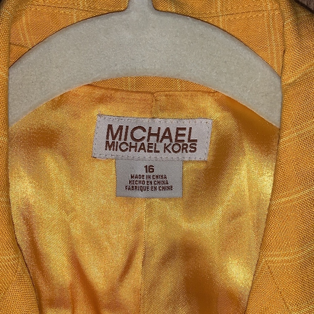 Michael Kors Vintage Spring 2006 Marigold Pinstripe Blazer NWT Size 16 - Picture 7 of 13